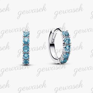 Pandora Light Blue Huggie Earrings